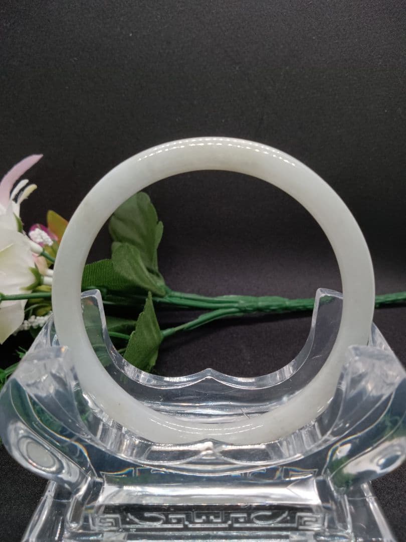 おすすめ✨新品✨天然翡翠 バングル ミャンマー　A貨　無含浸無着色　サイズ57