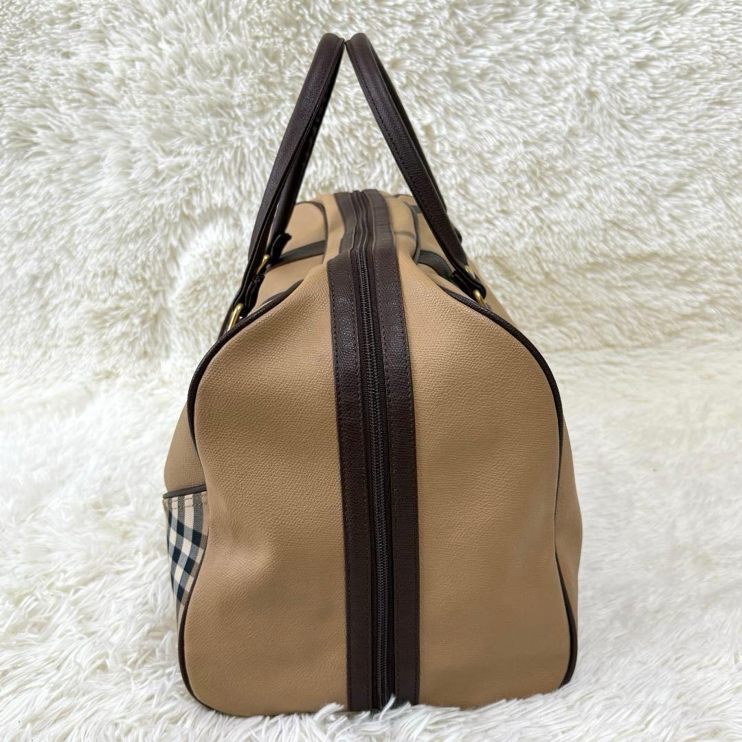 美品✨Burberry バーバリー ボストンバッグ ノバチェック ホースロゴ