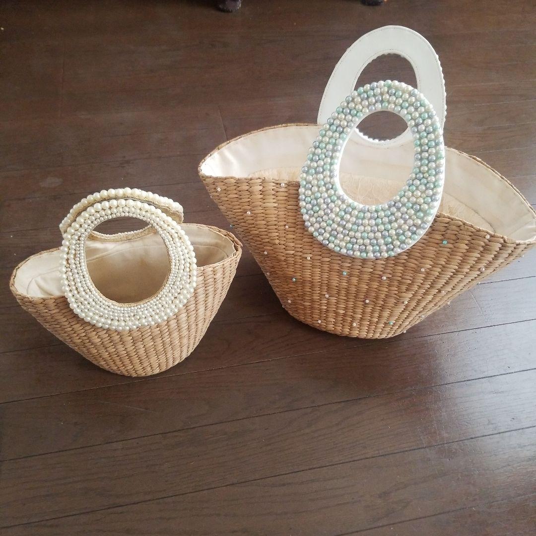 Anatelier♥アナトリエ　ファーバッグ　パールバッグ　大きめ　巾着付き