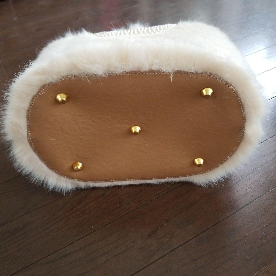 Anatelier♥アナトリエ　ファーバッグ　パールバッグ　大きめ　巾着付き