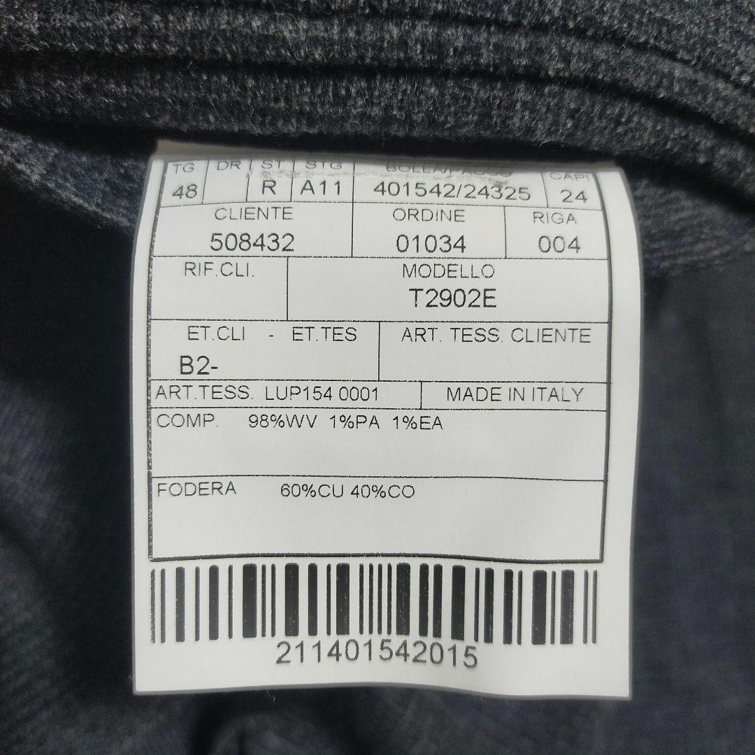 【美品】ボリオリBOGLIOLI・ジャケット・フランネル・ストレッチ・灰・XL