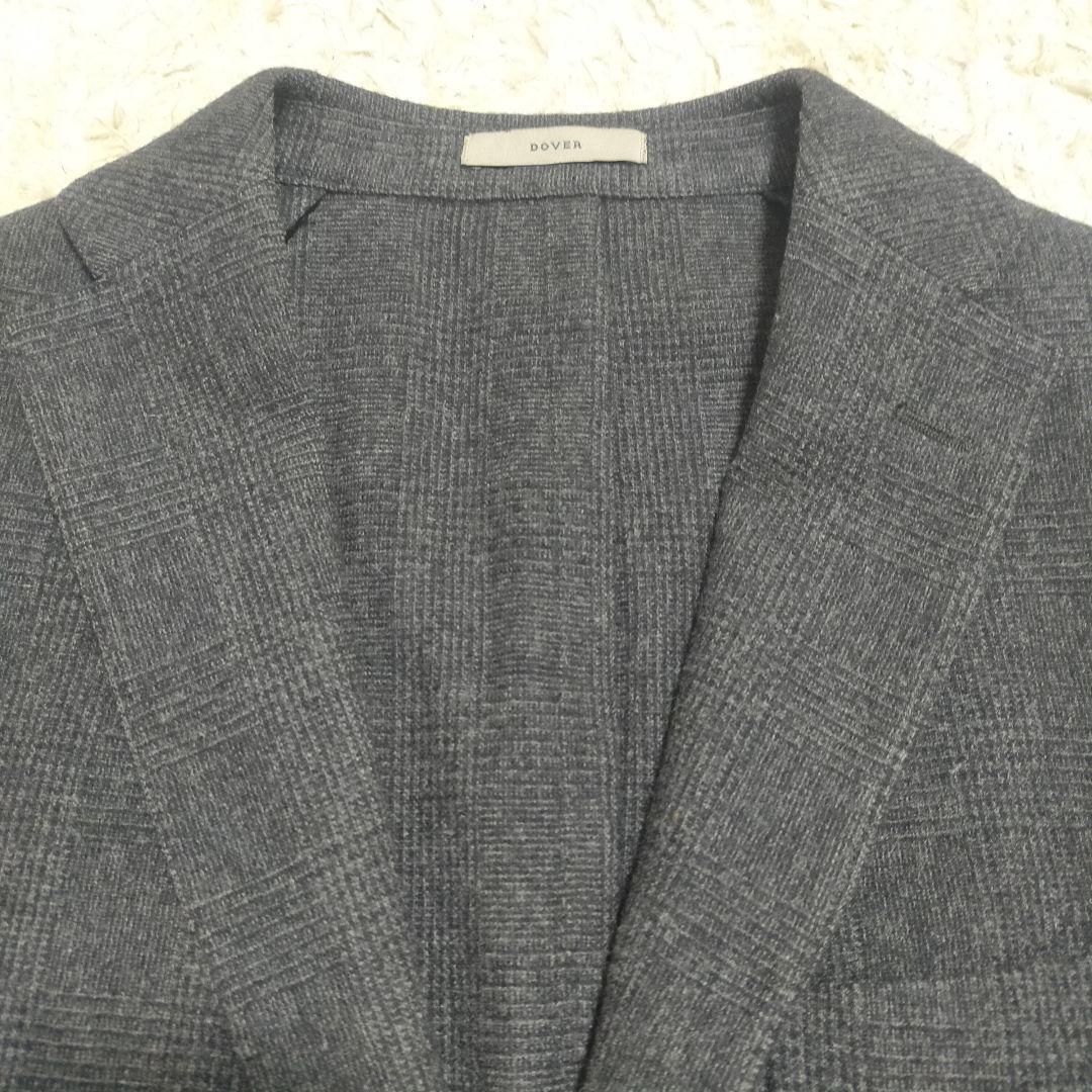 【美品】ボリオリBOGLIOLI・ジャケット・フランネル・ストレッチ・灰・XL