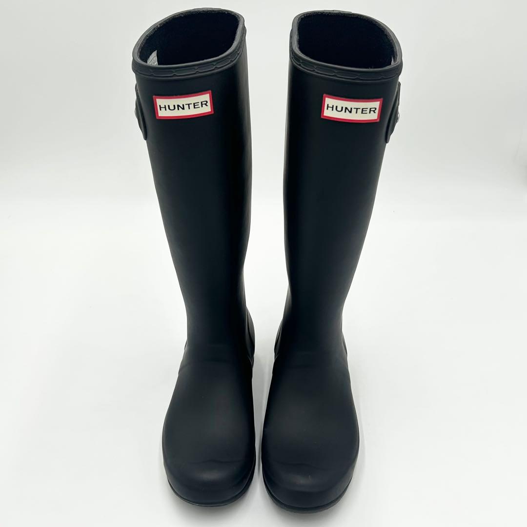 HUNTER ハンター レインロングブーツ ブラック 長靴 24cm 箱付き