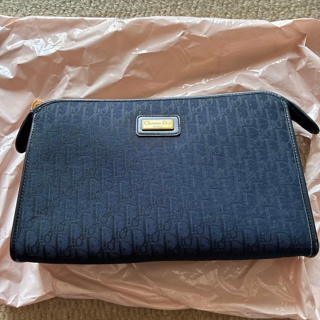Christian Dior ネイビー クラッチバッグ