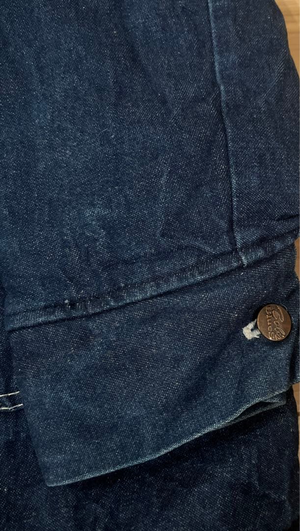 90s Bob Barker 濃紺　デニムカバーオール XL 裏地ブランケット