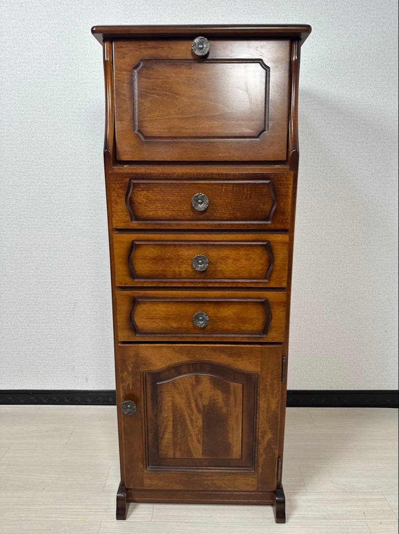 カリモク コロニアル ドレッサー チェスト 化粧台 鏡 ミラー 希少品 ※i4※