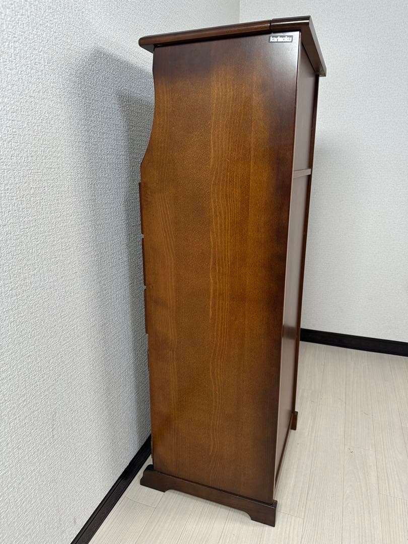 カリモク コロニアル ドレッサー チェスト 化粧台 鏡 ミラー 希少品 ※i4※