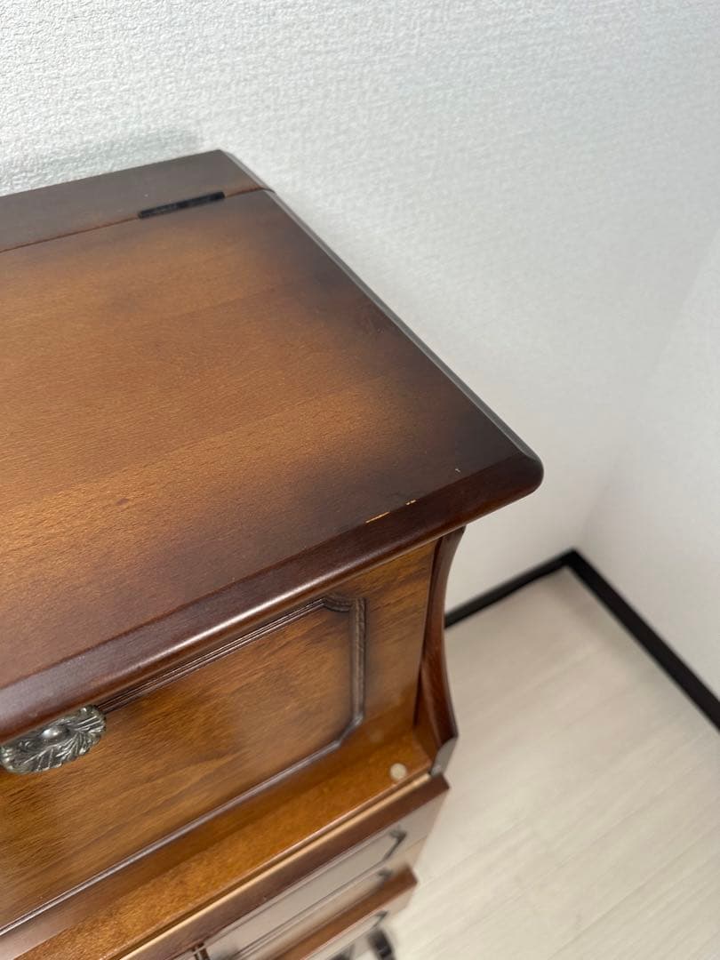 カリモク コロニアル ドレッサー チェスト 化粧台 鏡 ミラー 希少品 ※i4※