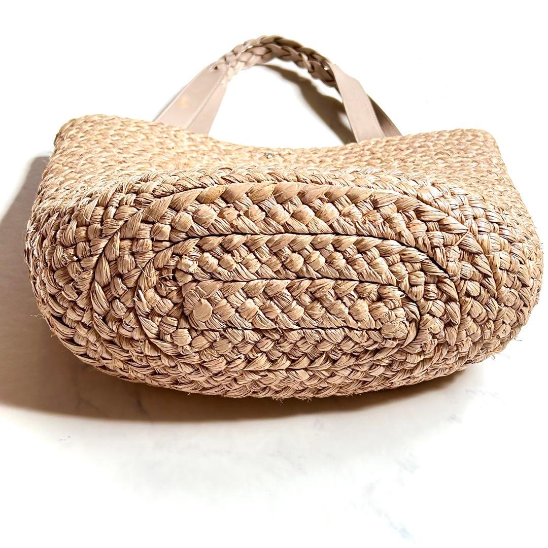 ヘレンカミンスキー☆ラフィア かごバッグ トートバッグ ベージュ 大きめ
