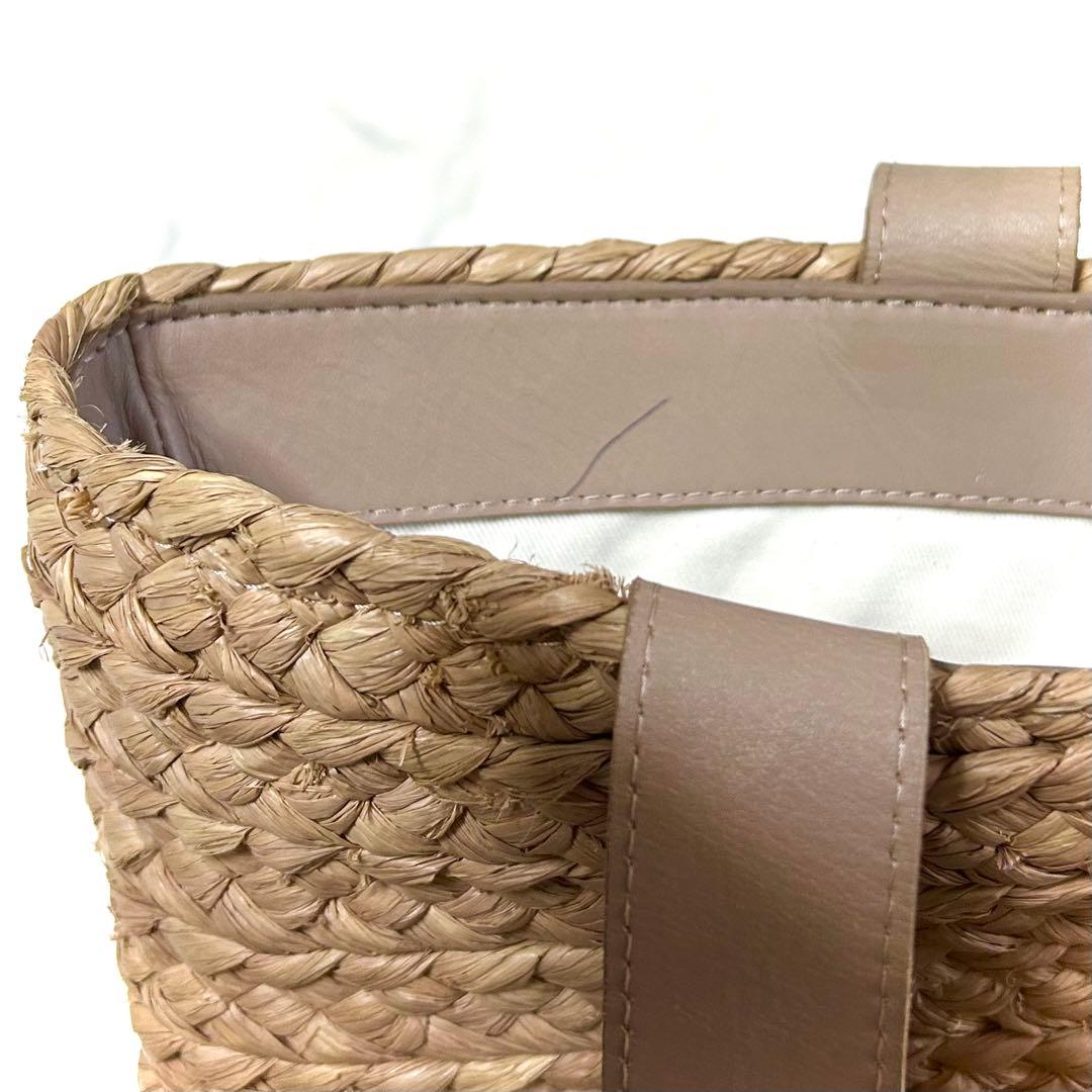 ヘレンカミンスキー☆ラフィア かごバッグ トートバッグ ベージュ 大きめ