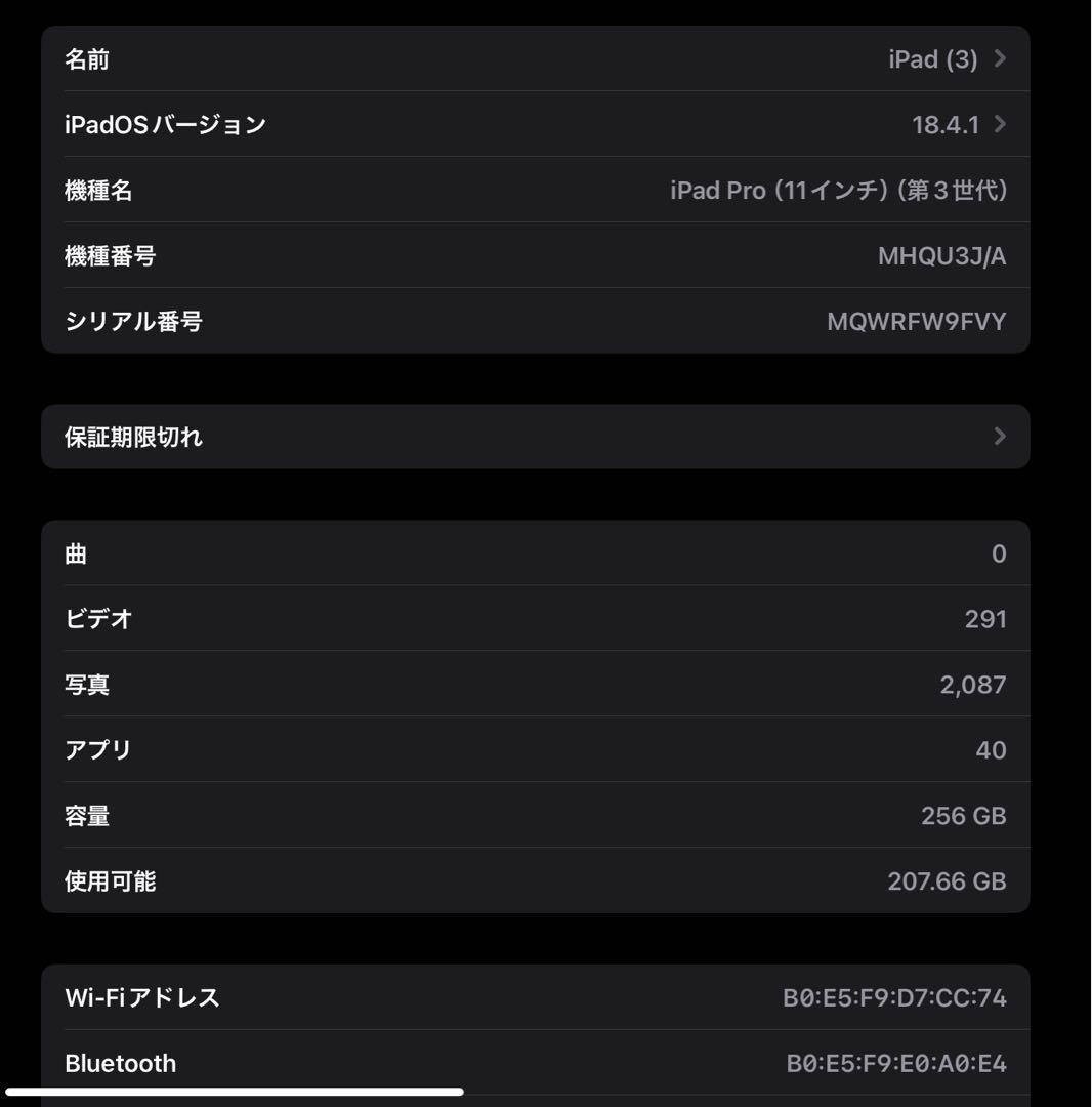 iPad Pro 11インチ第3世代シルバー 本体キーボード　ペン付き