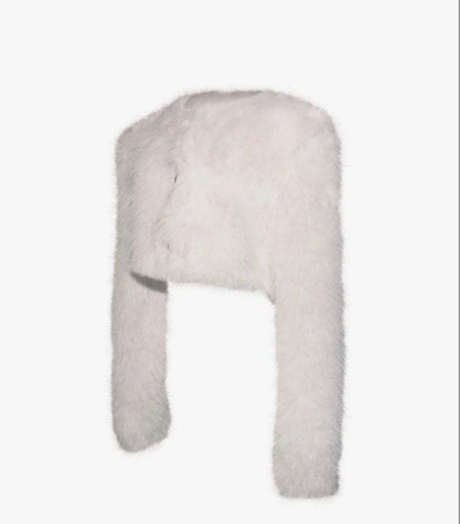 ジャケット・アウター theredthread S fur jacket short pink