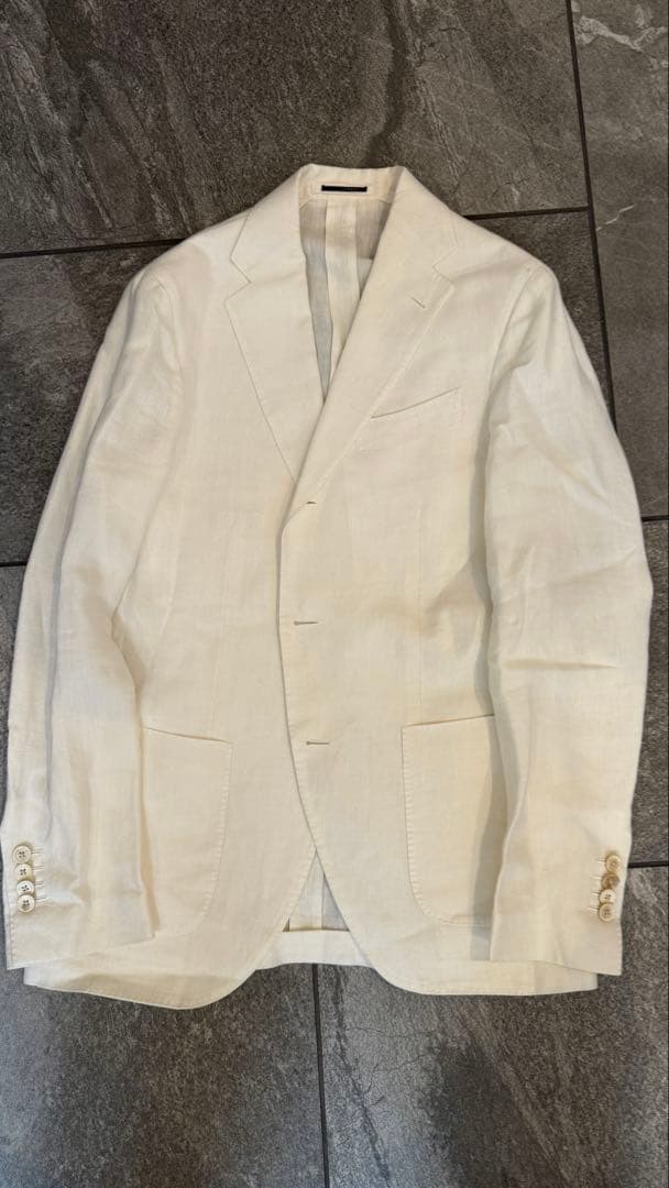 LARDINI ホワイト テーラードジャケット