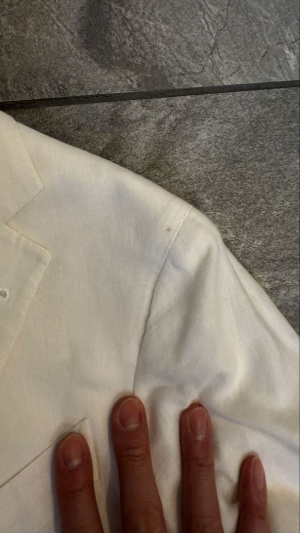 LARDINI ホワイト テーラードジャケット