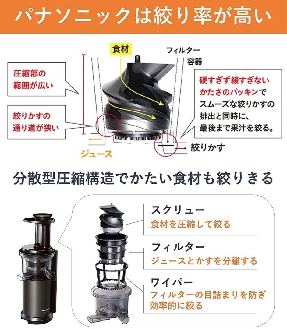 Panasonic♡低速ジューサー スロージューサー グラファイトグレー
