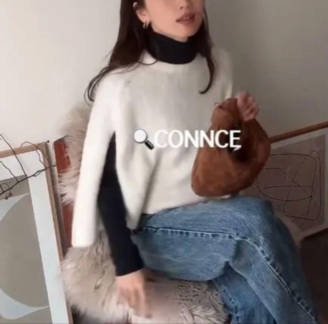 新品connse コンセ　フォックスファーケープポンチョ