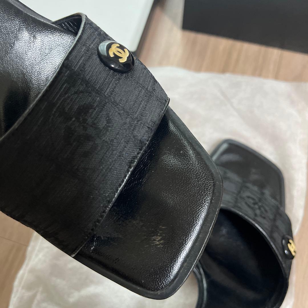 CHANEL ブラック ミュール 箱・保存袋付き