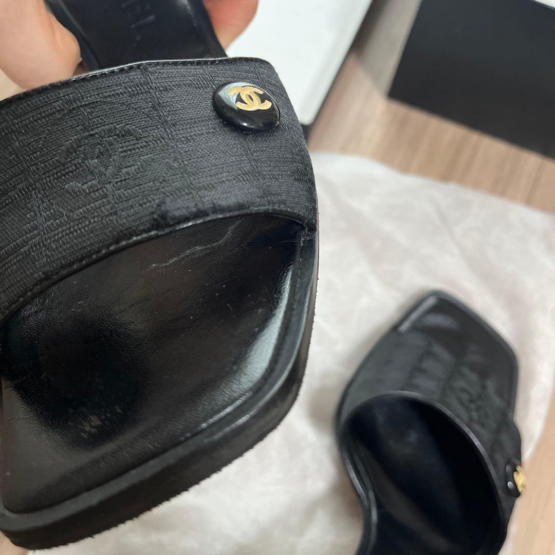 CHANEL ブラック ミュール 箱・保存袋付き