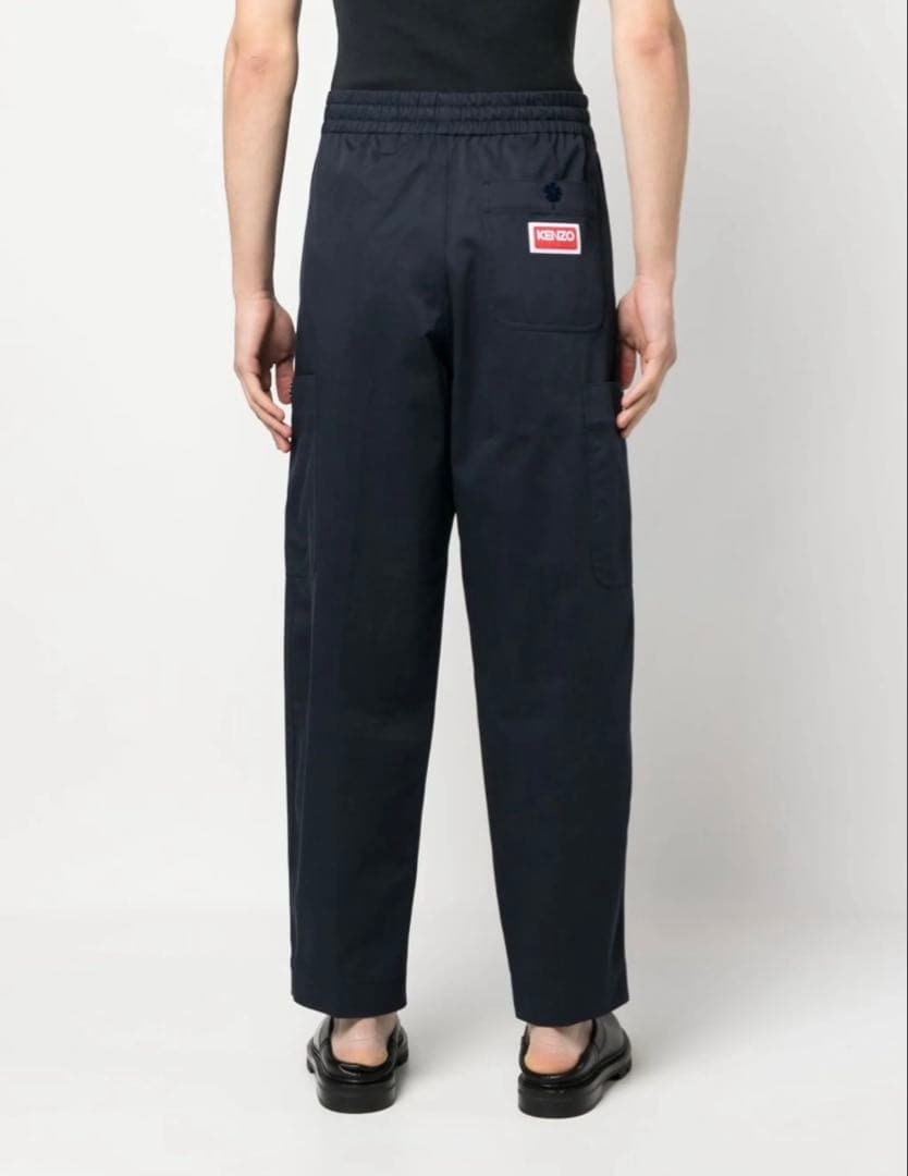 新品　KENZO チノ素材カーゴパンツ　ネイビー　S