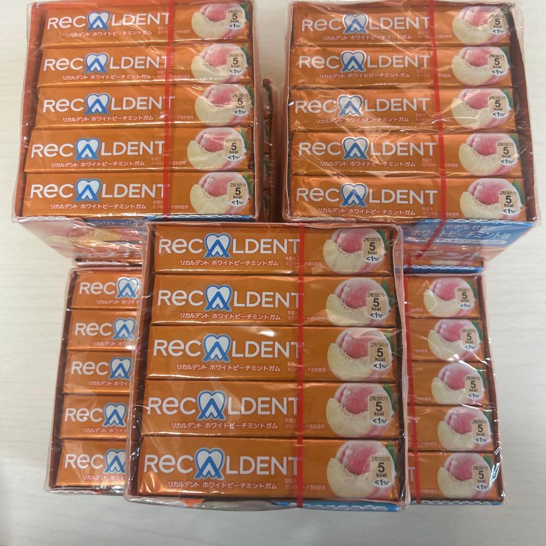 RECALDENT ホワイトピーチガム　20個入り×7セット合計140個