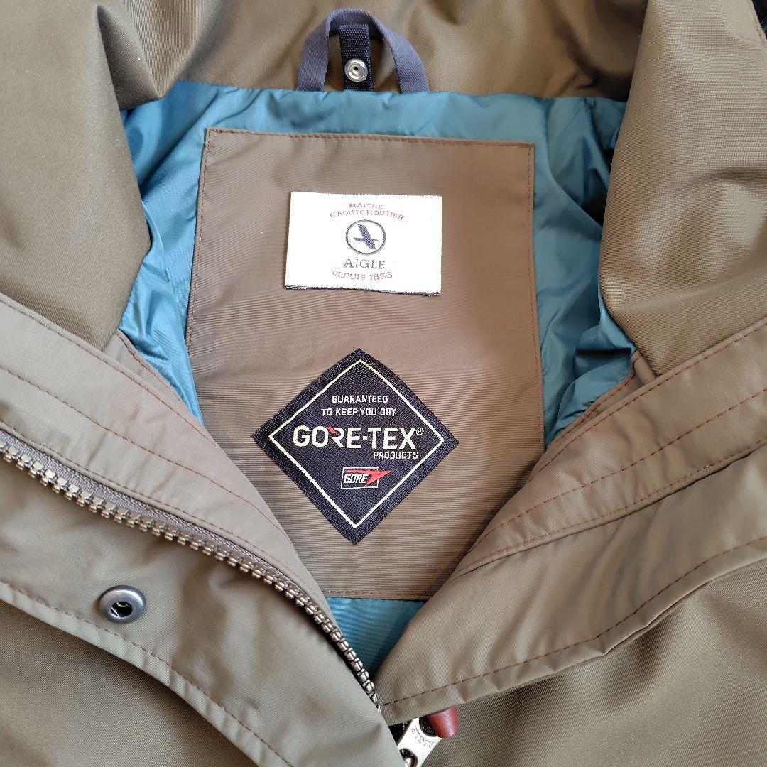【美品】AIGLE GORE-TEX レディース　ジャケット　カーキ　38