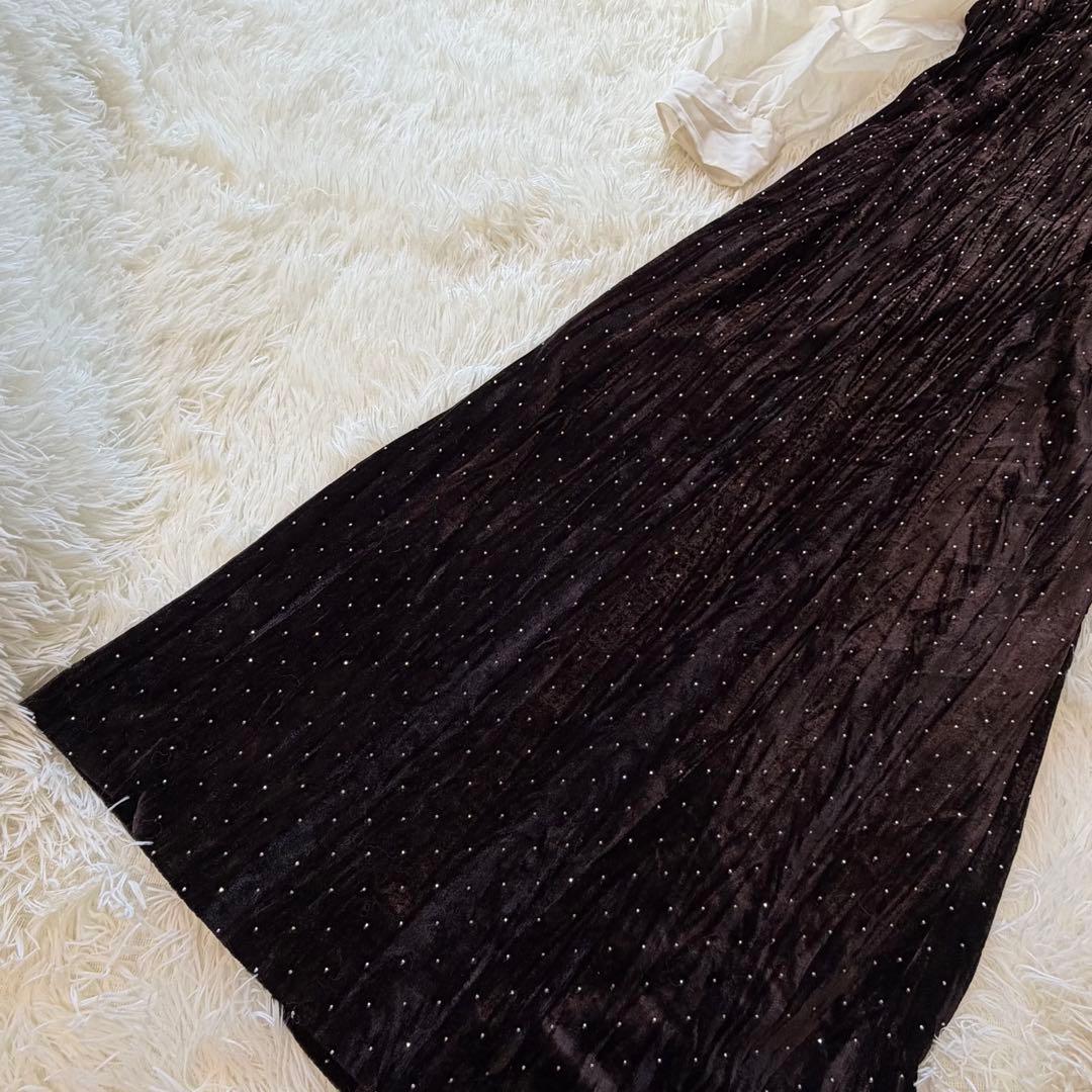 L.B CANDY STOCK ブラウスセットビジューベロアキャミワンピース