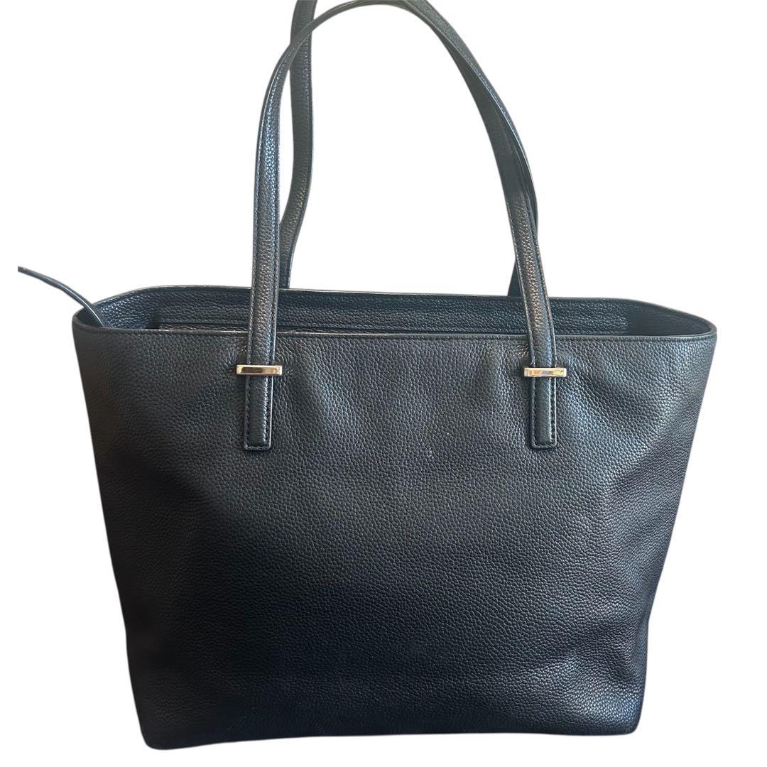 kate spade トートバッグ A4 エンボス ビジネス 黒 ブラック