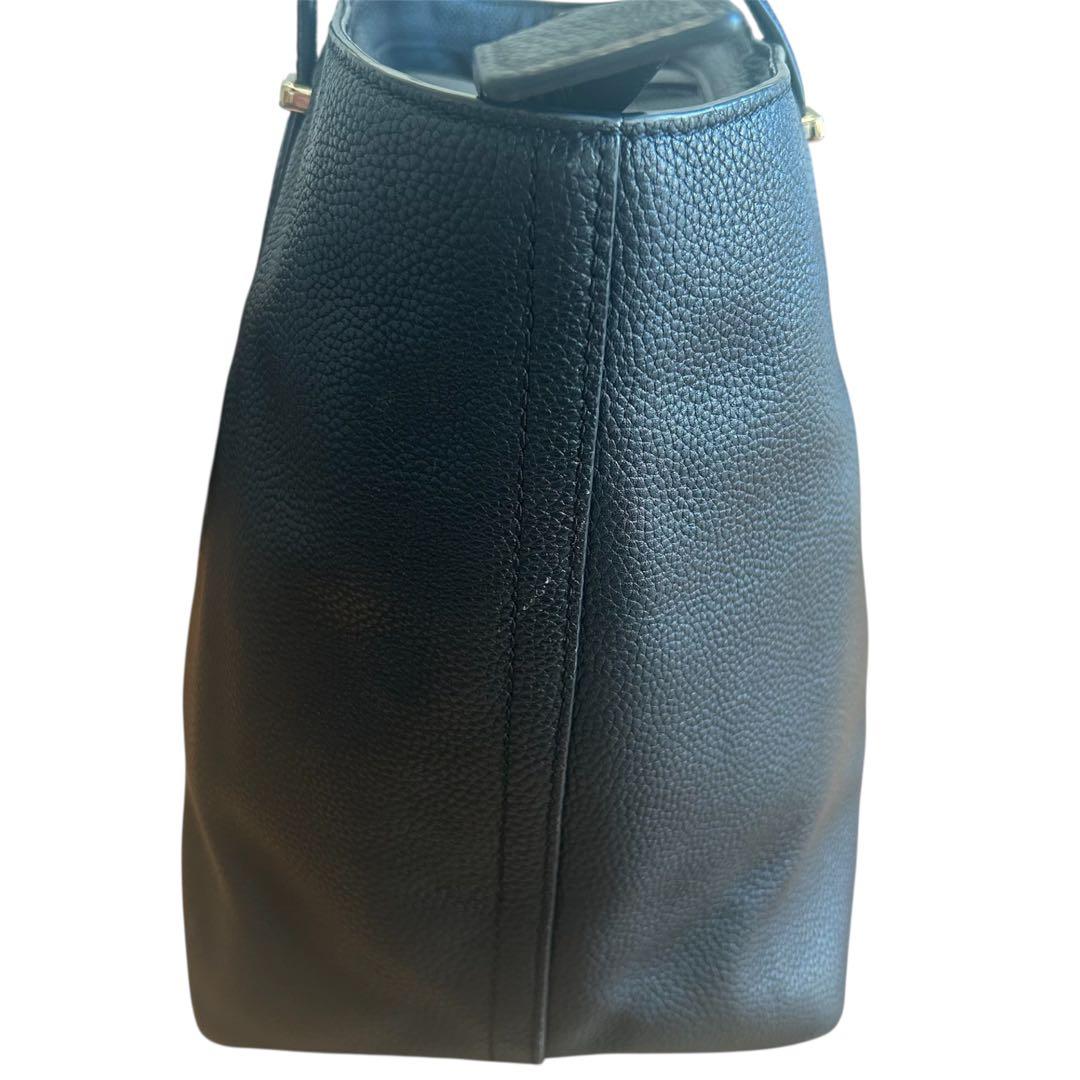 kate spade トートバッグ A4 エンボス ビジネス 黒 ブラック