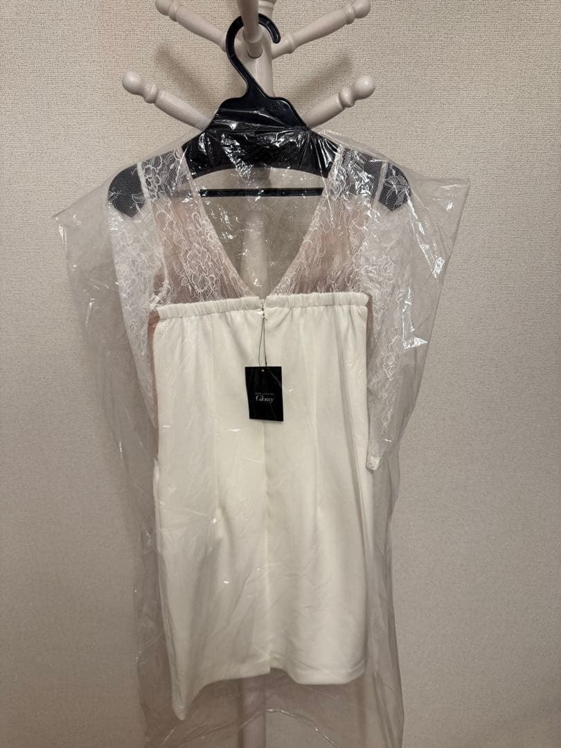 ROBE de FLEURS Glossy Sサイズドレス ホワイト