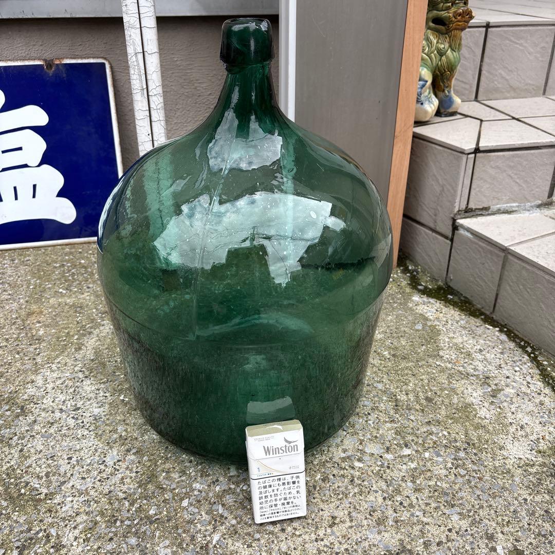 デミジョンボトル　昭和レトロ　気泡　ヴィンテージ