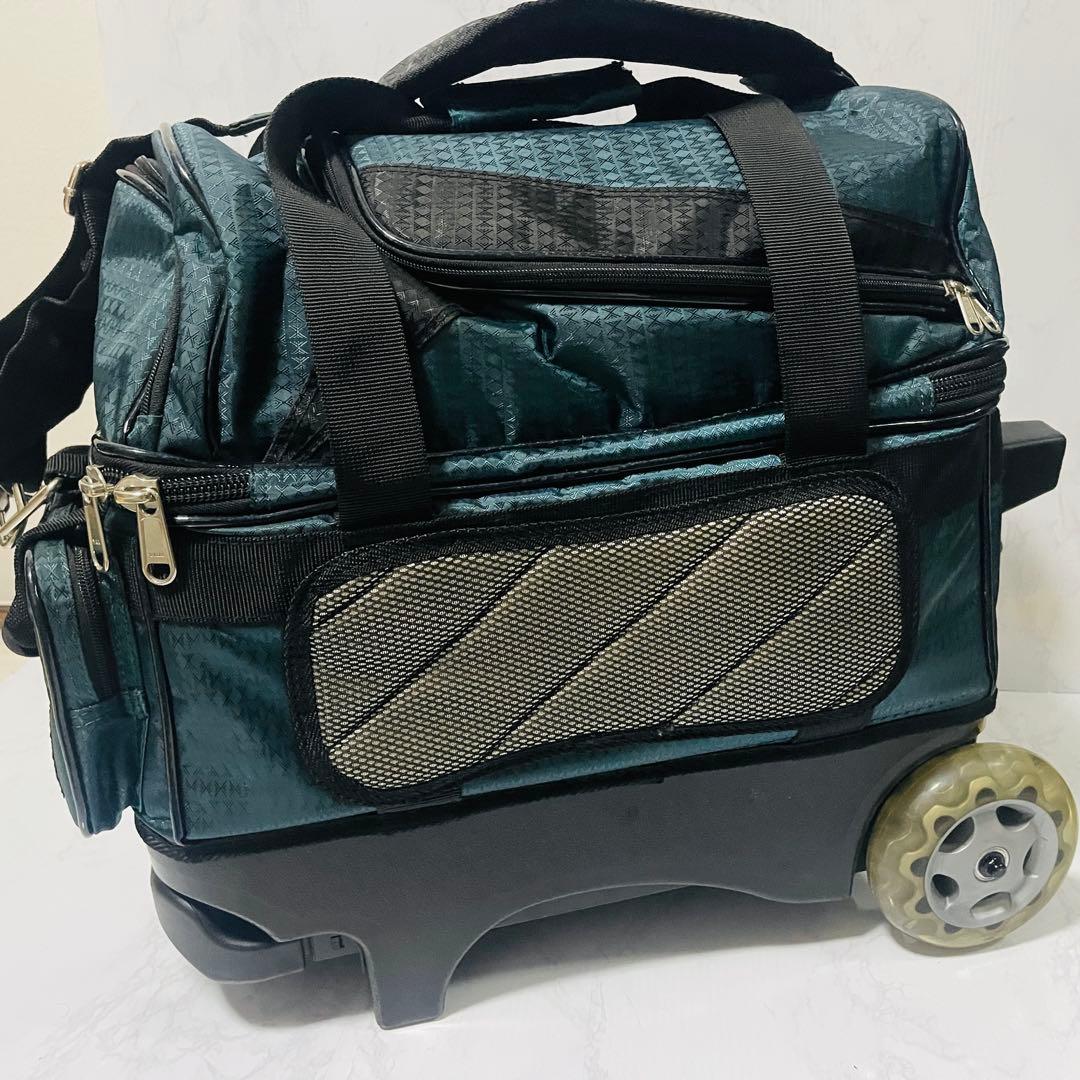 未使用 PRO-AM ボウリング キャリーバッグ ボール2個用 タイヤ付