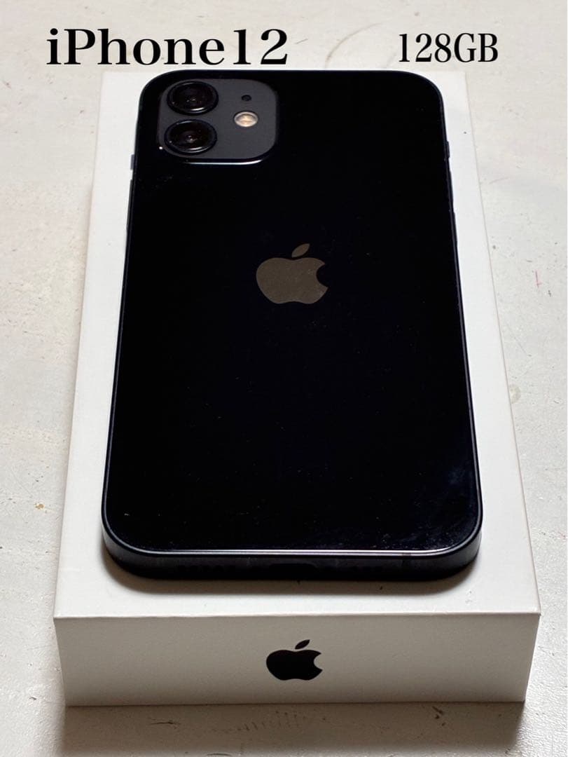 ジャンク品 iPhone 12 128GB ブラック 本体 圏外/WiFi可
