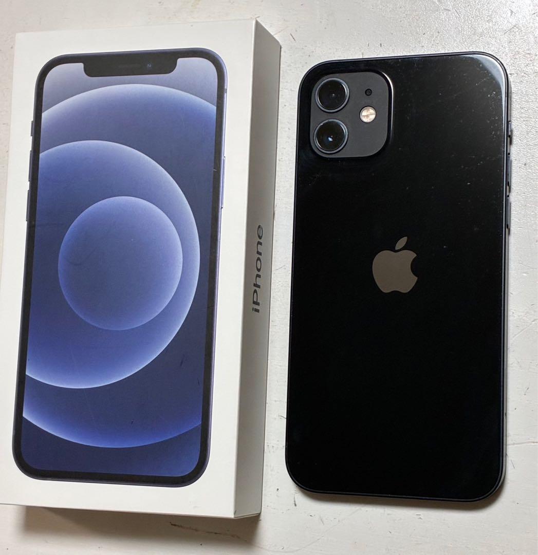 ジャンク品 iPhone 12 128GB ブラック 本体 圏外/WiFi可