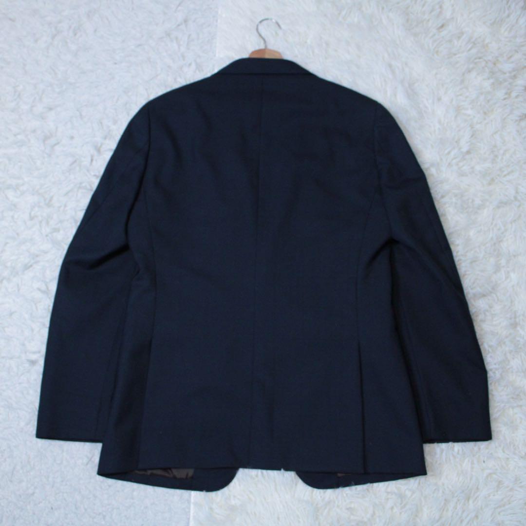 極美品 スーツセレクト 3ピース セットアップスーツ ネイビー A6 チェック