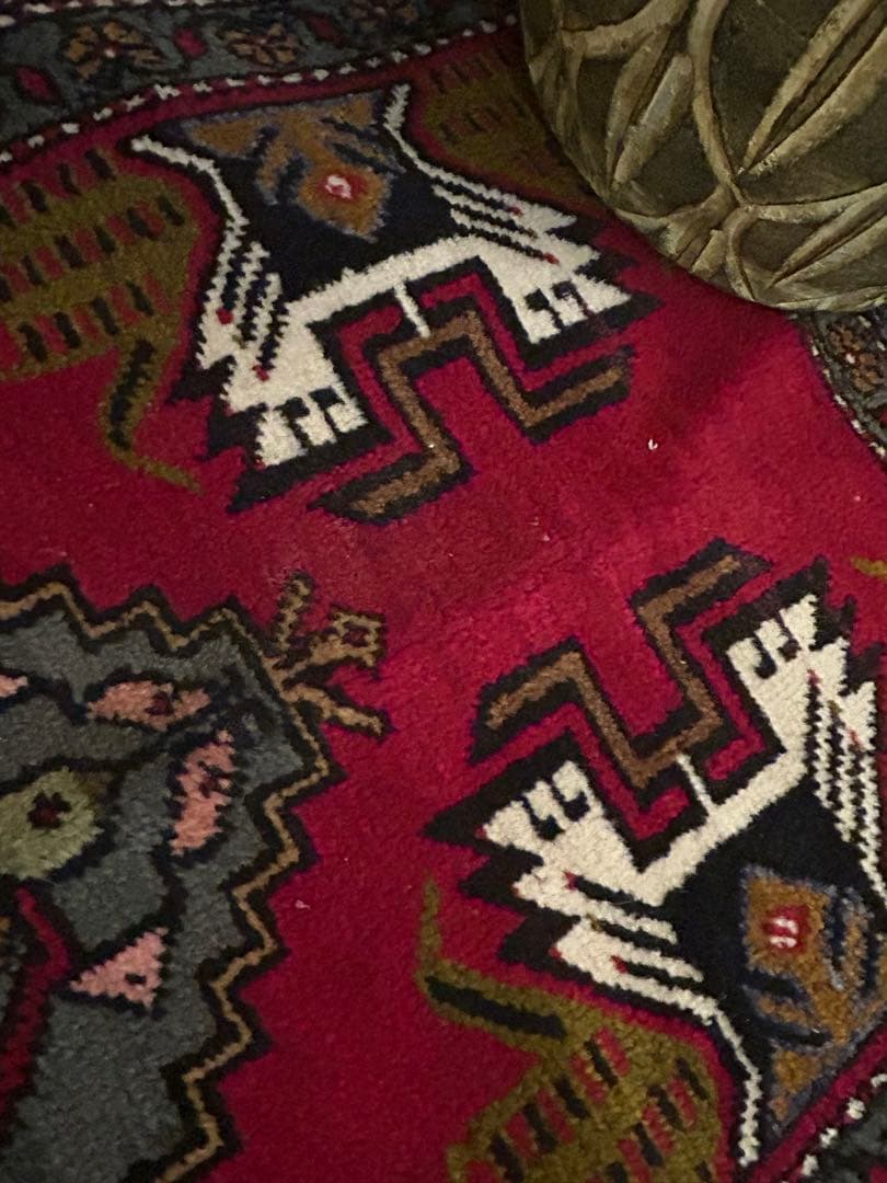 週末セール・トライバルラグ・トルコヴィンテージラグ・ウール約51×100cm