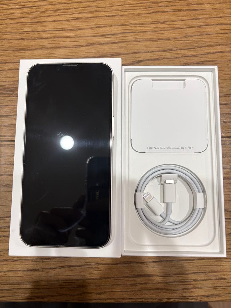 iPhone14 128GB スターライト 美品｜箱・ケーブル・ガラスフィルム付
