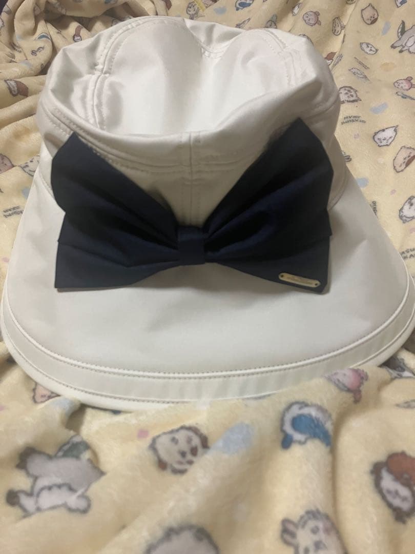 芦屋ロサブラン　リボンハット つば13cm （総遮光）　アイボリー　M