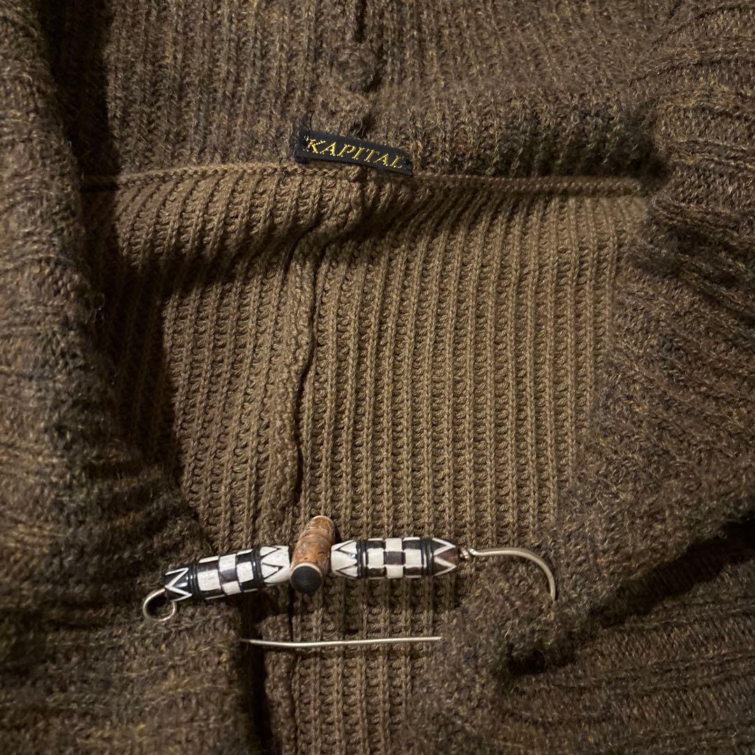 KAPITAL オリーブ色 ロングカーディガン