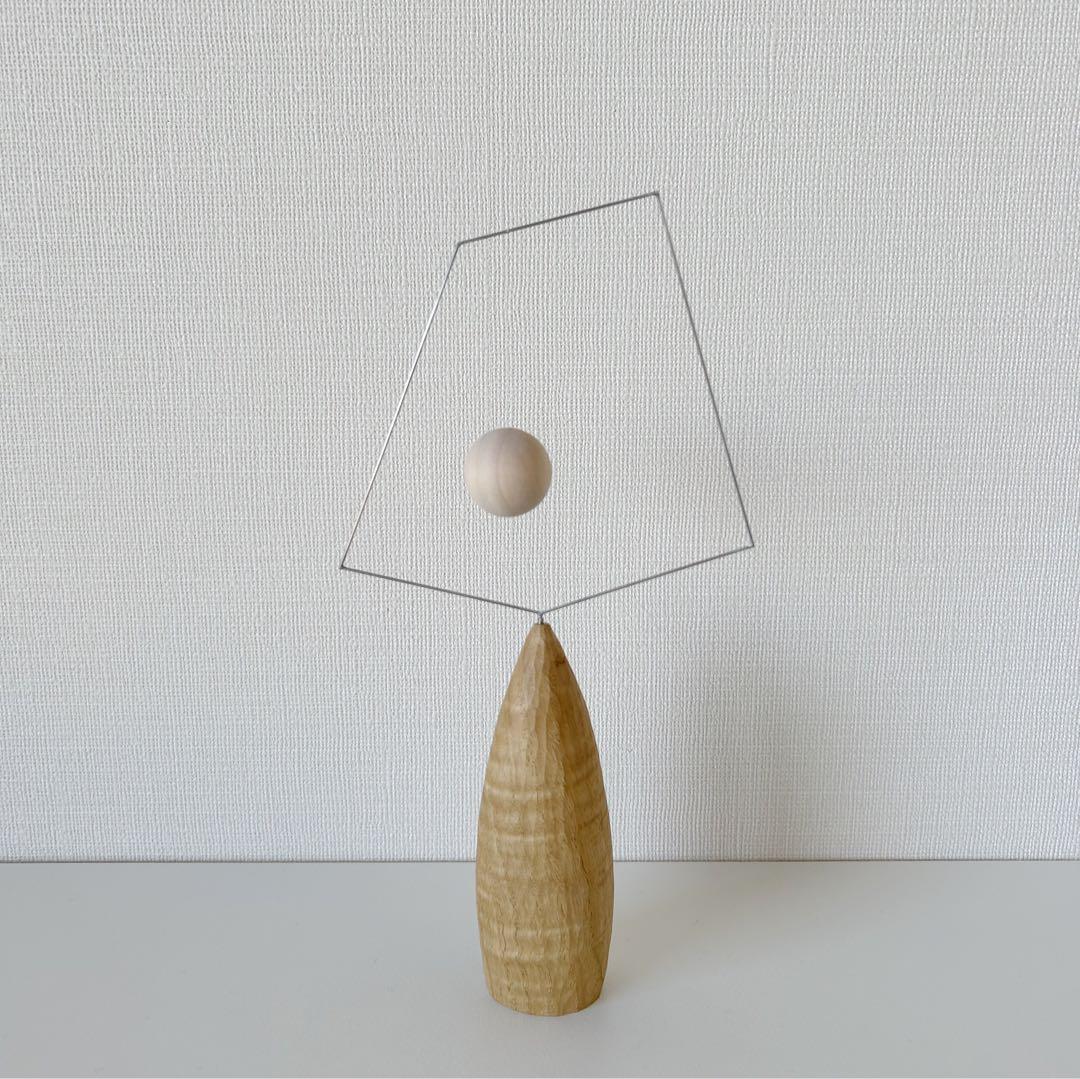 【新品未使用】辻有希 置き型モビール　天然木　オブジェ　木工作家