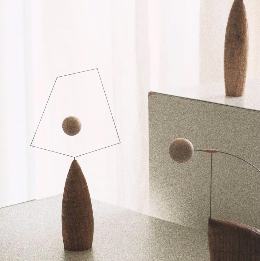 【新品未使用】辻有希 置き型モビール　天然木　オブジェ　木工作家