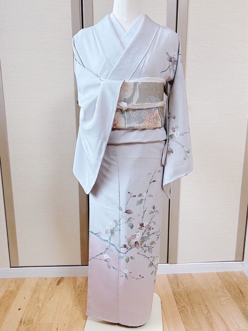 美品　訪問着　フルセット　裄66 友禅 卒業式　入学式　結婚式　M S 袋帯
