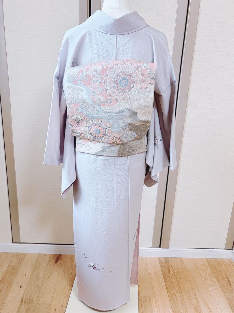 美品　訪問着　フルセット　裄66 友禅 卒業式　入学式　結婚式　M S 袋帯