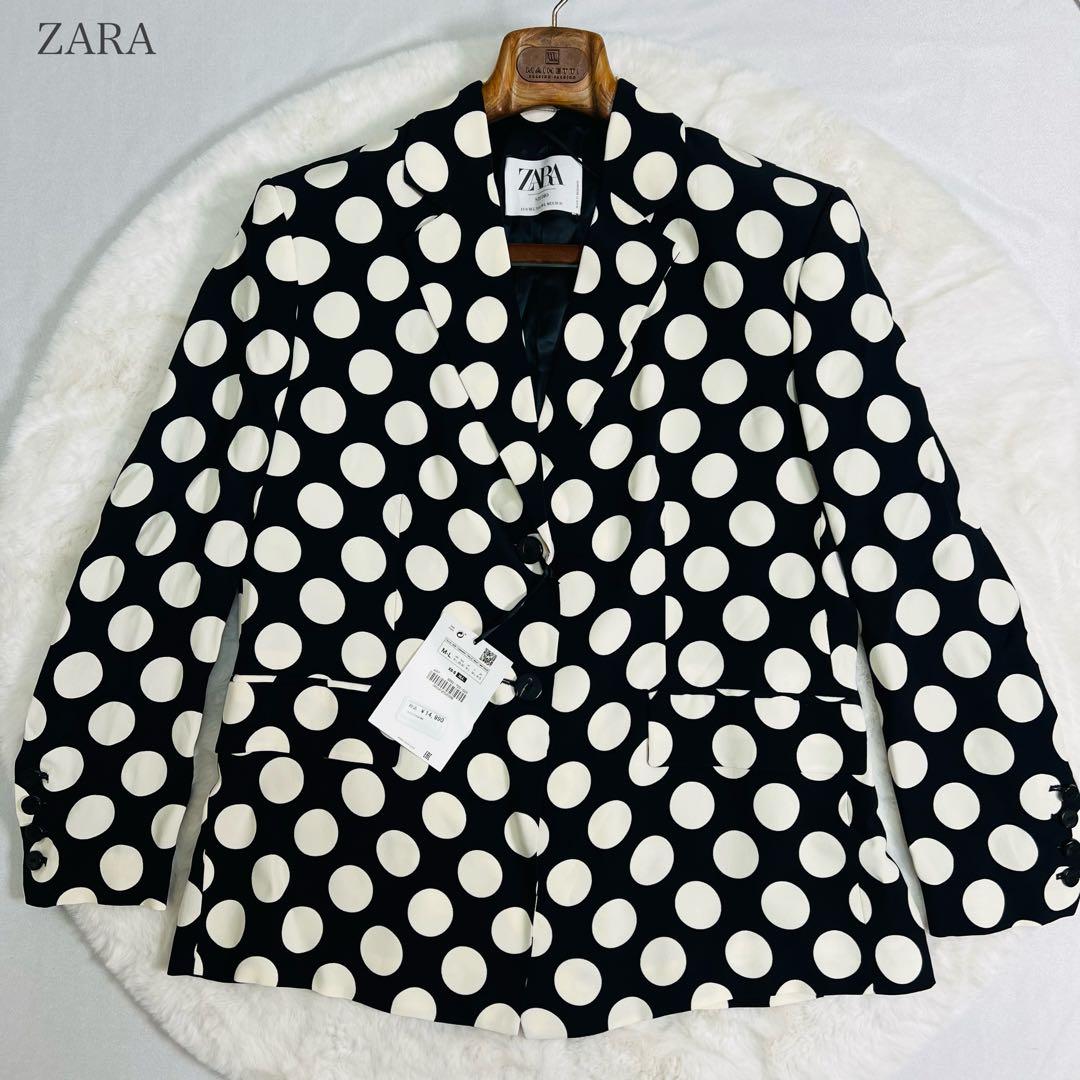 【新品】ZARA ザラ ドット柄 ジャケット 水玉