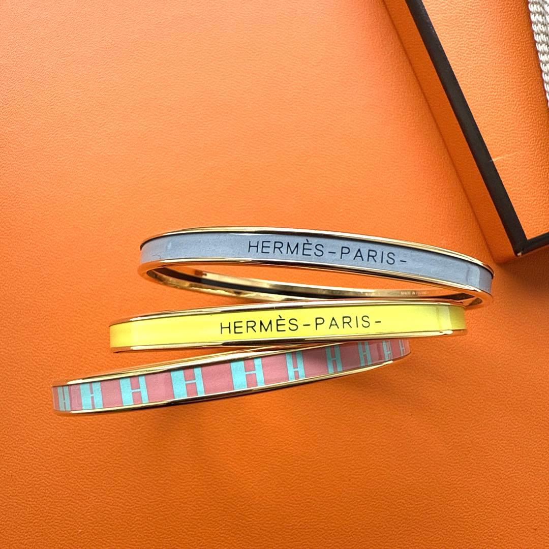 HERMES エルメス バングル ブレスレット エナメル 3本セット　バラ売り可