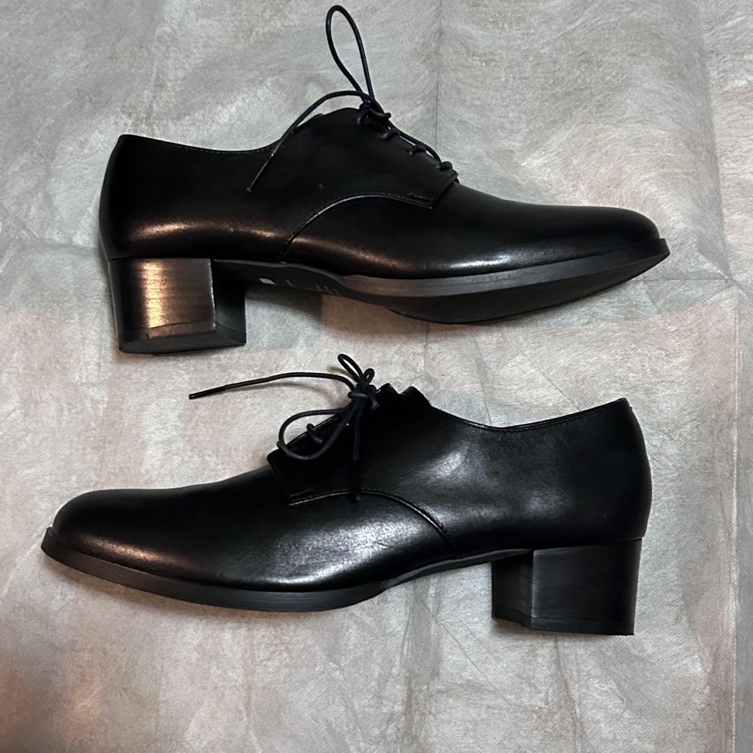 美品 マーガレットハウエルアイデア レースアップシューズ　24 ブラック