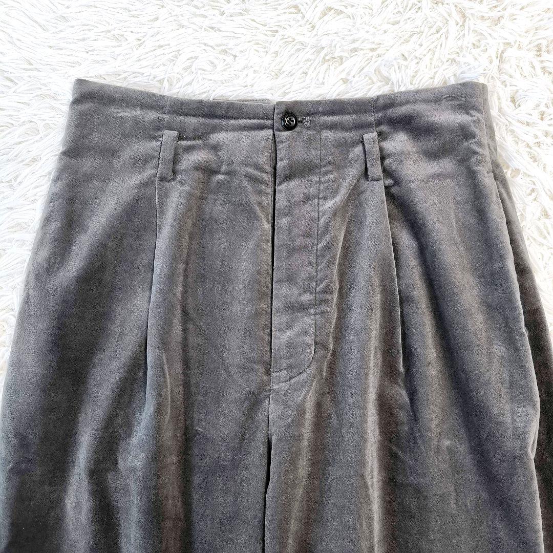 LISETTE リゼッタ ベルベット タック パンツ グレー