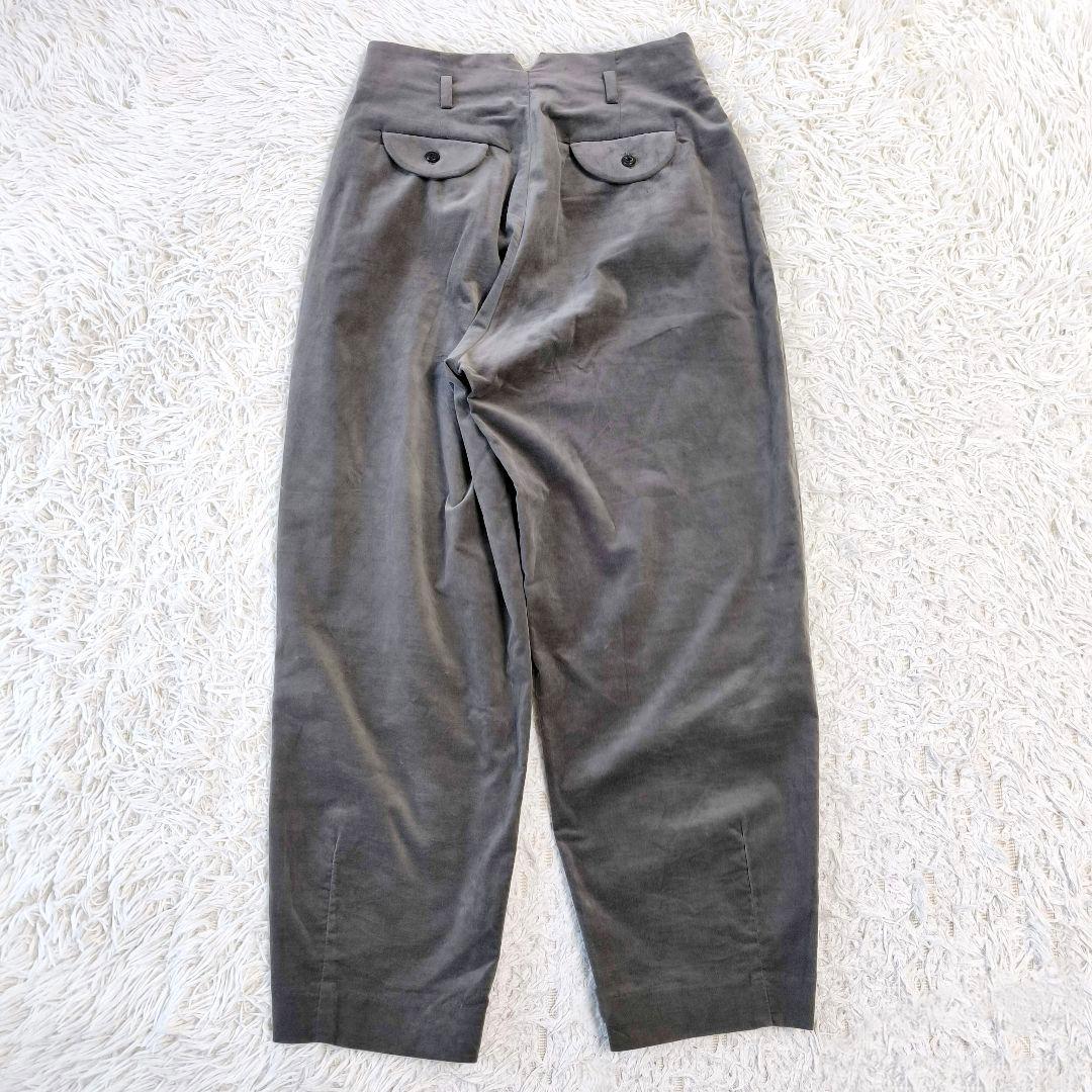 LISETTE リゼッタ ベルベット タック パンツ グレー