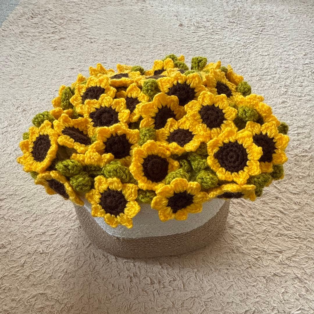 バラ•ひまわりのブーケブランケット