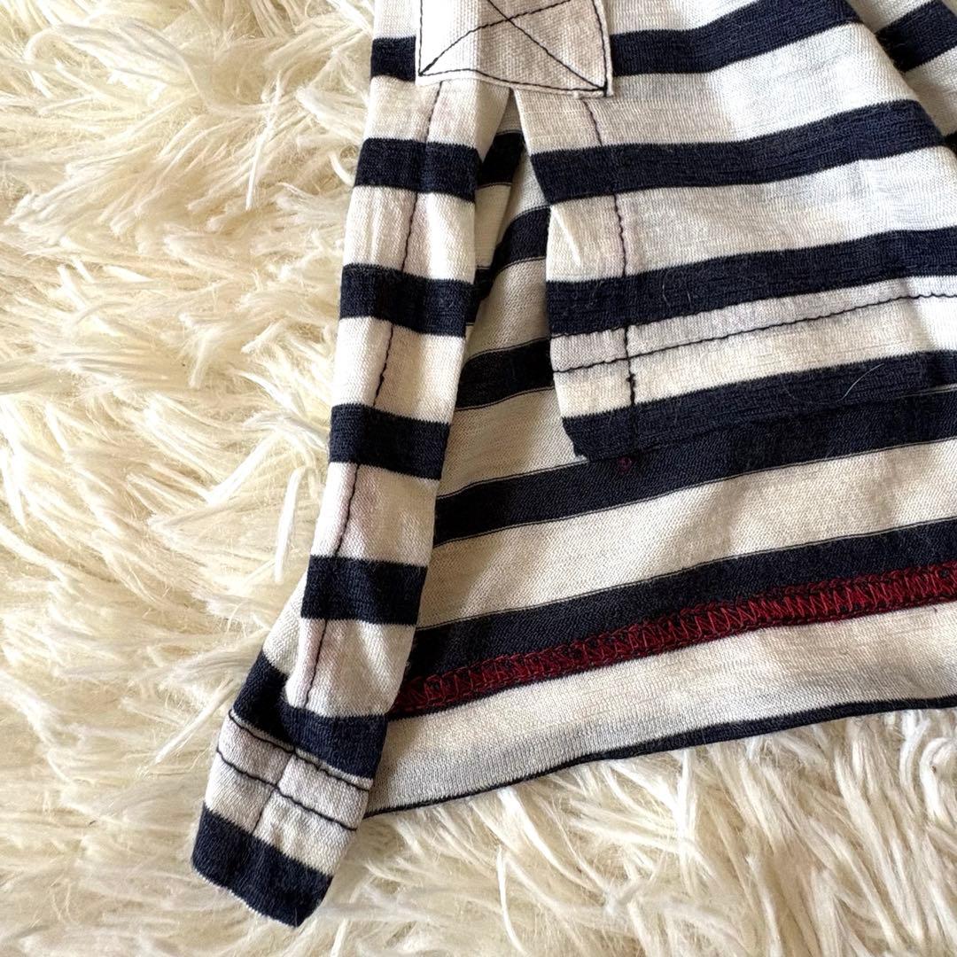 ジュンヤワタナべ　コムデギャルソン　ウールボーダーワイドカットソー　AD2012