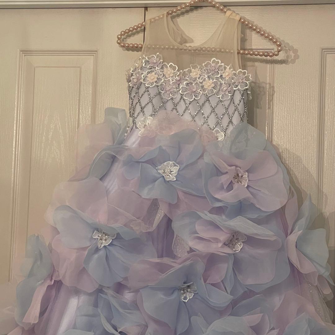 140 ピアノ 演奏会 声楽 発表会 ドレス ロング フラワー 子供 用